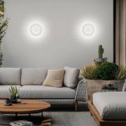 Helestra utendørs LED-vegglampe BUD, dimbar, hvit, IP65