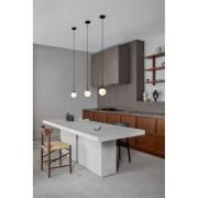 Nuura pendellampe Apiales 1, Ø 12 cm, svart/opal