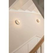 Nuura Liila 1 vegglampe, Ø 14 cm, IP44, sølv/klar