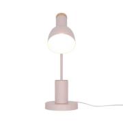 Bordlampe Devone, støvrosa, høyde 43 cm, metall