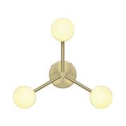 Taklampe Contina, messingfarget, Ø 48 cm, metall/glass