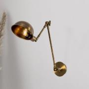 Vegglampe Sivani 6239, gammel messing, justerbar, E27