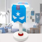 Barnbordlampe Blue Hero, G4, Ø 15 cm
