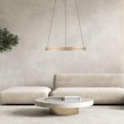 LED-hengelampe PURE E-Loop, elfenbengull, Ø 70 cm, aluminium, CCT