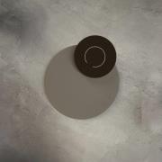 Knikerboker LED-vegglampe DoppioZero, krem/brun, Ø 30 cm