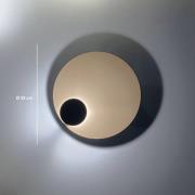 Knikerboker LED-vegglampe Pois, krem, Ø 25 cm, dimbar