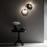 Knikerboker LED-vegglampe Pois, svart, Ø 25 cm, dimbar