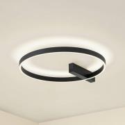 Lucande LED-taklampe Isalin, 60 cm, svart, CCT, dimbar