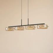 Lucande LED-hengelampe Martis, ravfarget, 4 lyskilder, dimbar