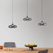 SCHÖNER WOHNEN LED-hengelampe Posh 3 lyskilder, røkt glass, 3.000 K