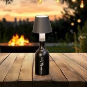 LED-flaskelampe Fiocco, sandgrå, CCT, IP54, dimbar