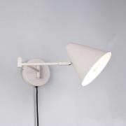 Vegglampe Cosima, lysegrå, utstrekning 54 cm, metall