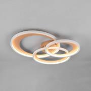 LED-taklampe Granada, brun, lengde 71 cm, metall, CCT