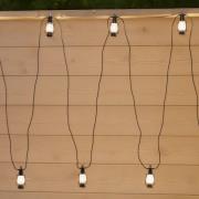 LED-lyslenke Garlands, lengde 1000 cm, svart, 10 lyskilder.