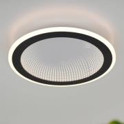 LED-taklampe Glace, svart, CCT, dimbar, metall