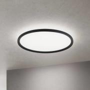 LED-taklampe Kant, Ø 60 cm svart, CCT metall/plast