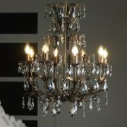 Lysekrone Botte i metall med 8 lyskilder, bronse