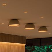 Vibia Duo 4874 LED-taklampe, kremfarget