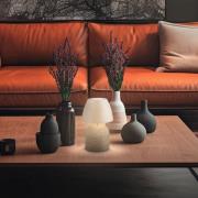 LED-bordlampe med batteri Brilo unplugged Cera, beige, høyde 22 cm