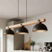 Envostar Stort pendellampe 3lk. med naturtre