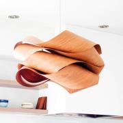 LZF hengelampe Link, kirsebærtre-/nikkel, Ø 69 cm, tre