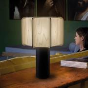 LZF bordlampe Kactos, elfenbensfarget/svart, høyde 52 cm