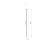 LED-vegglampe Isla, sand, aluminium, høyde 100 cm, IP54