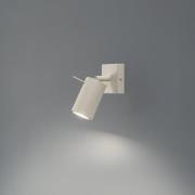 Ring veggspot, beige, utkraging 16 cm, stål