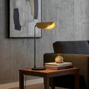 Bordlampe Corner, svart/gull, høyde 57 cm, E14