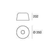 LED-taklampe Delfi_S, svart, Ø 35 cm, metall