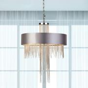 Pendellampe Alina, grå, metall, Ø 40 cm, E14