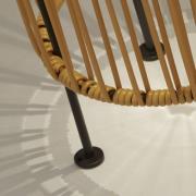 Solar-LED-gulvlampe Livay, ocker, rotting, 68 cm, IP44