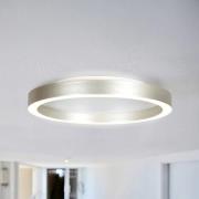 LED-taklampe Ringlux, stålgrå, Ø 40 cm, metall, 2700 K