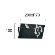 LED-vegglampe Selena, bredde 20 cm, svart, kunststein