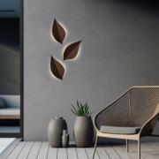 utendørs LED-vegglampe Amalfi, rustbrun, høyde 28 cm, metall