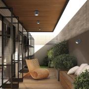 LED-utendørs downlight Andria, mørkegrå, Ø 9 cm, metall