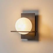 Lucande vegglampe Kulka, 1 lyskilde, svart, glass, G9