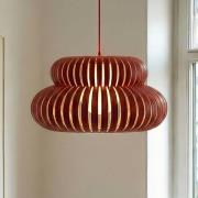 Lucande Slice hengelampe, rød, metall, Ø 48 cm