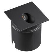 LED-innfellingslampe Aspen IP65, kantet, svart