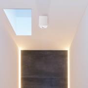 Downlight Bengala kantet, hvit, aluminium, GU10, svingbar