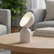 Bordlampe Boto LN1, beige, stål/glass, høyde 31 cm, G9