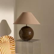 Globen Lighting bordlampe IRIS, brun, høyde 45 cm