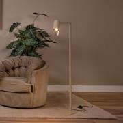 Lesley gulvlampe, taupe, høyde 130 cm, metall