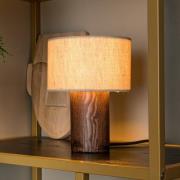 Bordlampe Tachina, høyde 20 cm, brun/natur, tre/stoff