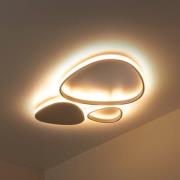 LED-taklampe Samling, lengde 62 cm, taupe, metall