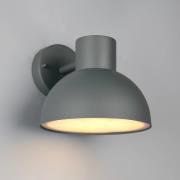 Utendørs vegglampe ELBE, antrasitt, Ø 20 cm, metall, IP44