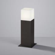 LED-sokkellampe HUDSON, antrasitt, høyde 30 cm, metall IP44