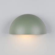 Utendørs vegglampe MAAS, grønn, bredde 27 cm, metall, IP44