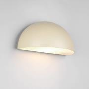 Utendørs vegglampe MAAS, kremfarget, bredde 27 cm, metall, IP44