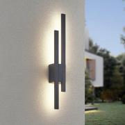 utendørs LED-vegglampe TAWA, antrasitt, 62 cm metall 2 lyskilder. IP54